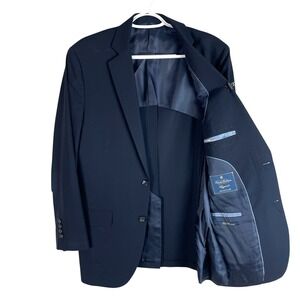 Brooks Brothers Fitzgerald BrooksCool Blazer Jacket Mens‎ 39R Blue Wool *read